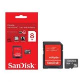 Cartão de Memória 8gb Micro + Adaptador - Sandisk