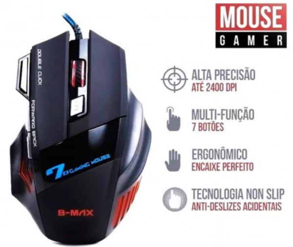 Mouse Gamer 7 Botões Com Led