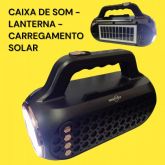 CAIXA DE SOM - LANTERNA - PLACA SOLAR