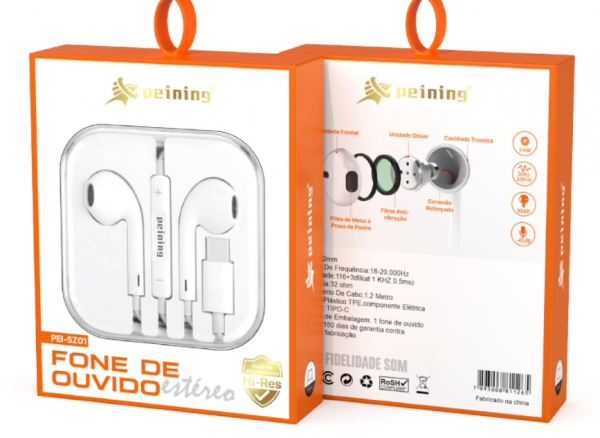 Fone de Ouvido Tipo C