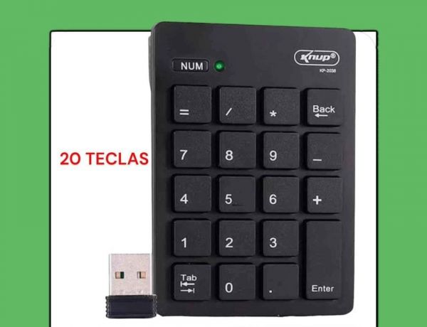 TECLADO NUMÉRICO SEM FIO