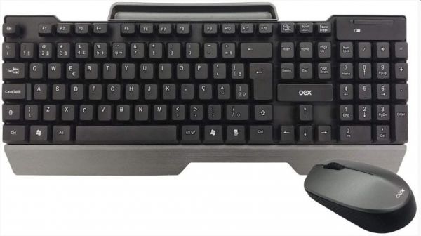 KIT TECLADO E MOUSE SEM FIO