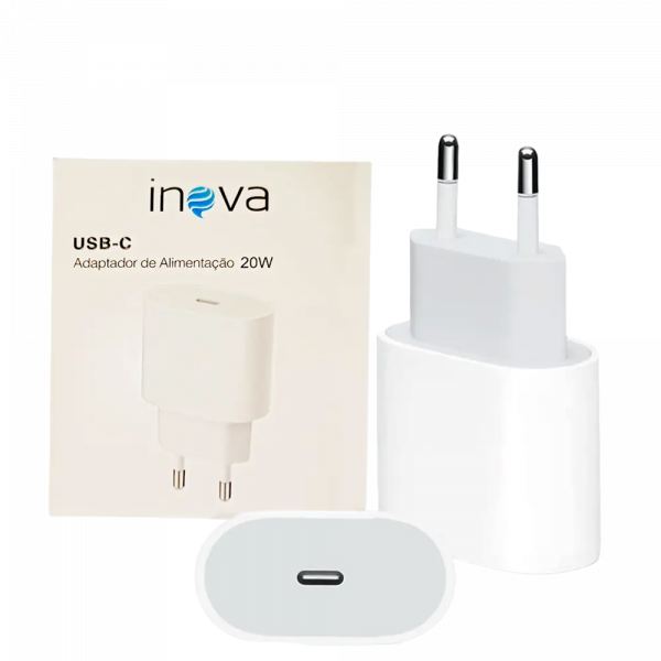 CARREGADOR FONTE USB-C 20W INOVA